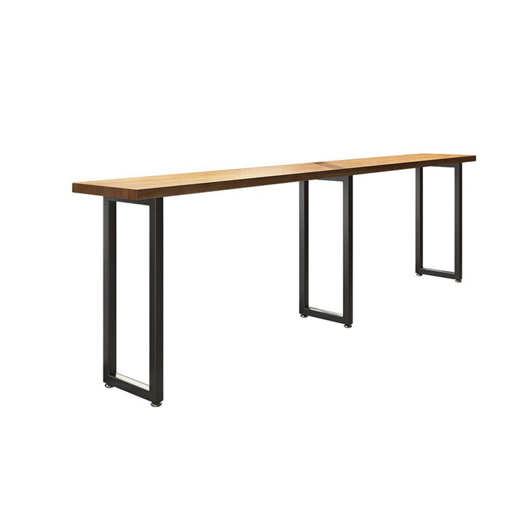 Set da pub moderno per interni, tavolo da bar e sgabelli da 1/7 pezzi con piano in legno massello