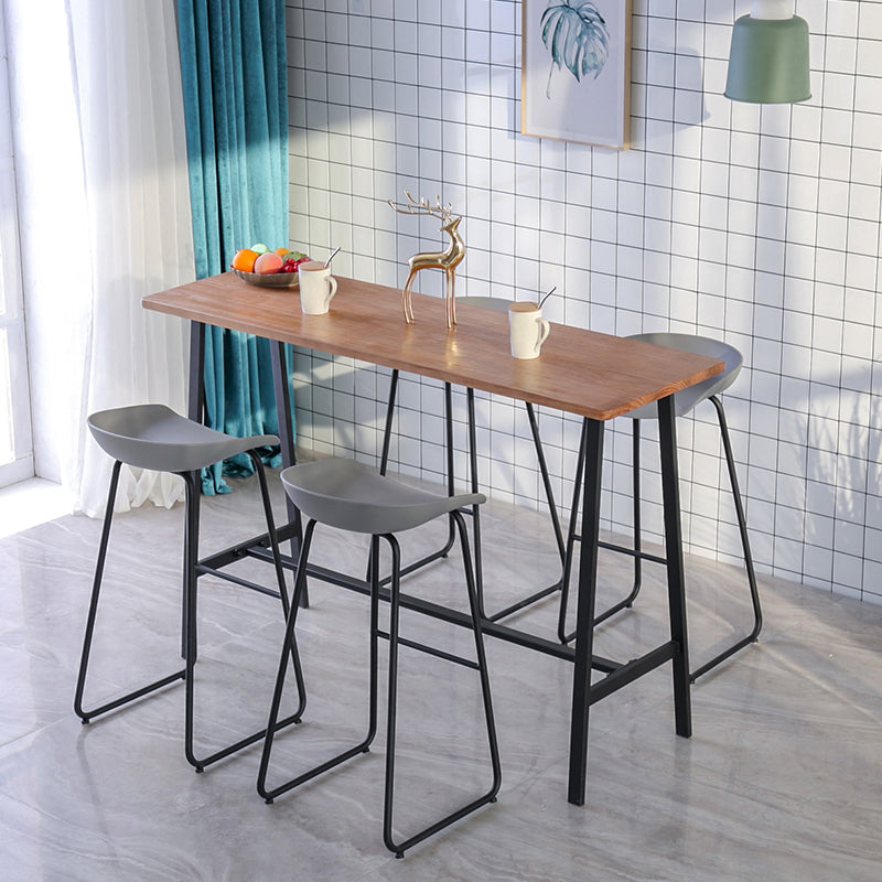 Juego de mesa de bar Glam para interiores, juego de mostrador con caballete de madera maciza de 1/2/3/5 piezas en color natural