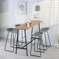 Juego de mesa de bar Glam para interiores, juego de mostrador con caballete de madera maciza de 1/2/3/5 piezas en color natural