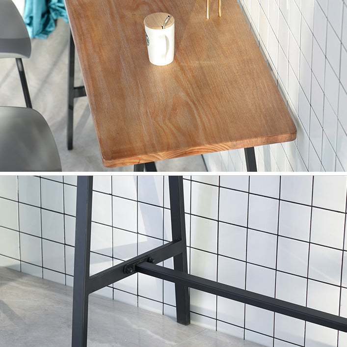 Juego de mesa de bar Glam para interiores, juego de mostrador con caballete de madera maciza de 1/2/3/5 piezas en color natural
