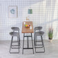 Juego de mesa de bar Glam para interiores, juego de mostrador con caballete de madera maciza de 1/2/3/5 piezas en color natural