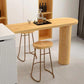 Industrial Irregular Pub Table Set 1/3 Pieces Wooden Counter Table Set Clearhalo 'Bar Furniture' 'furn' 'furn_home_bar_bar_sets' 'Furniture' 'Home Bars & Bar Sets' 'home_bar_bar_sets' 'Kitchen & Dining Furniture' 5944965