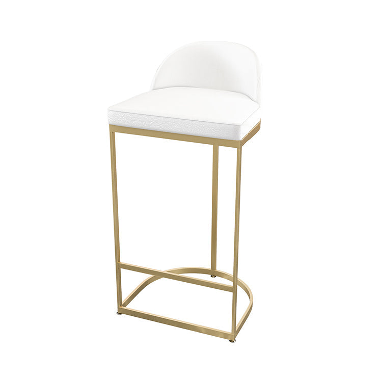 Glam White Bar Pub Table Set 1/5 Pcs Metal Base Bar Table and Stools White 30"H Stool (Single) Clearhalo 'Bar Furniture' 'furn' 'furn_home_bar_bar_sets' 'Furniture' 'Home Bars & Bar Sets' 'home_bar_bar_sets' 'Kitchen & Dining Furniture' 5944979