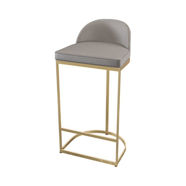 Glam White Bar Pub Table Set 1/5 Pcs Metal Base Bar Table and Stools Grey 30"H Stool (Single) Clearhalo 'Bar Furniture' 'furn' 'furn_home_bar_bar_sets' 'Furniture' 'Home Bars & Bar Sets' 'home_bar_bar_sets' 'Kitchen & Dining Furniture' 5944981