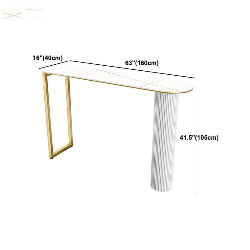 Glam White Bar Pub Table Set 1/5 Pcs Metal Base Bar Table and Stools Clearhalo 'Bar Furniture' 'furn' 'furn_home_bar_bar_sets' 'Furniture' 'Home Bars & Bar Sets' 'home_bar_bar_sets' 'Kitchen & Dining Furniture' 5944990