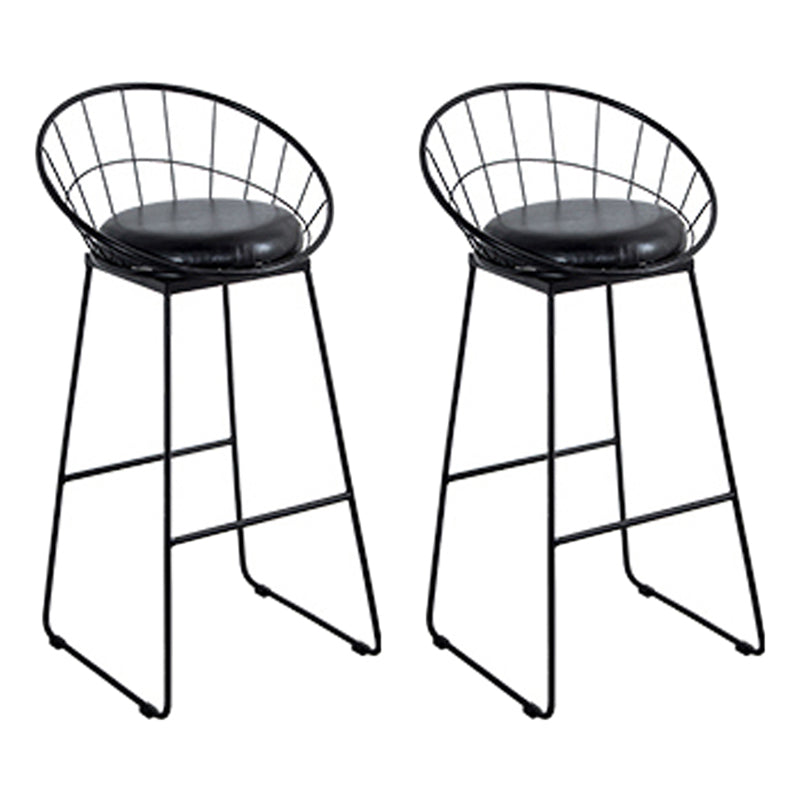 Glam Living Room Counter Set 1/2/3/4/7 Pieces Rectangle Trestle Bar Pub Table Set Black 30"H Stools (Set of 2) Clearhalo 'Bar Furniture' 'furn' 'furn_home_bar_bar_sets' 'Furniture' 'Home Bars & Bar Sets' 'home_bar_bar_sets' 'Kitchen & Dining Furniture' 5944995