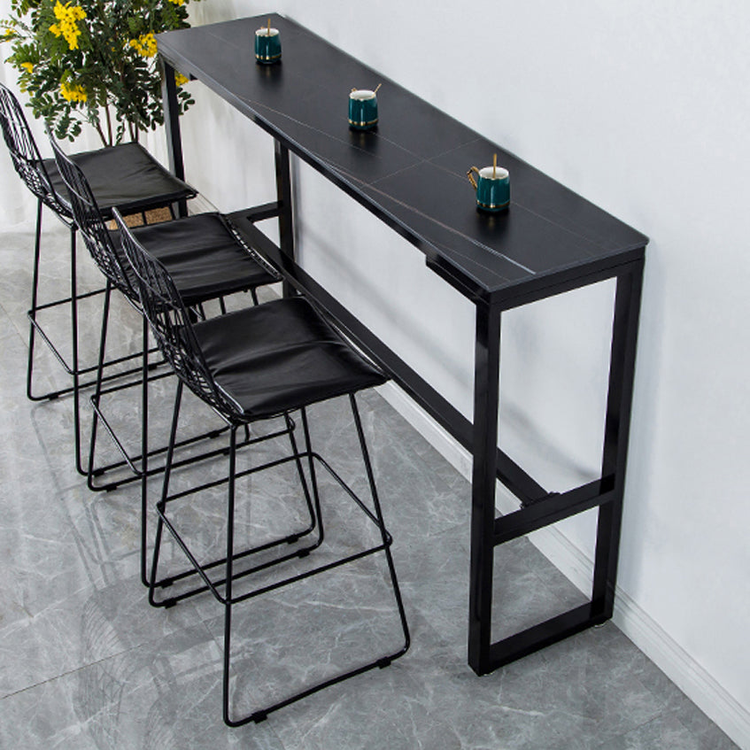 Glam Living Room Counter Set 1/2/3/4/7 Pieces Rectangle Trestle Bar Pub Table Set 4 Pieces: Table, 3 Stools Clearhalo 'Bar Furniture' 'furn' 'furn_home_bar_bar_sets' 'Furniture' 'Home Bars & Bar Sets' 'home_bar_bar_sets' 'Kitchen & Dining Furniture' 5944998