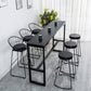 Glam Living Room Counter Set 1/2/3/4/7 Pieces Rectangle Trestle Bar Pub Table Set Clearhalo 'Bar Furniture' 'furn' 'furn_home_bar_bar_sets' 'Furniture' 'Home Bars & Bar Sets' 'home_bar_bar_sets' 'Kitchen & Dining Furniture' 5944999