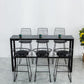 Glam Living Room Counter Set 1/2/3/4/7 Pieces Rectangle Trestle Bar Pub Table Set Clearhalo 'Bar Furniture' 'furn' 'furn_home_bar_bar_sets' 'Furniture' 'Home Bars & Bar Sets' 'home_bar_bar_sets' 'Kitchen & Dining Furniture' 5945002