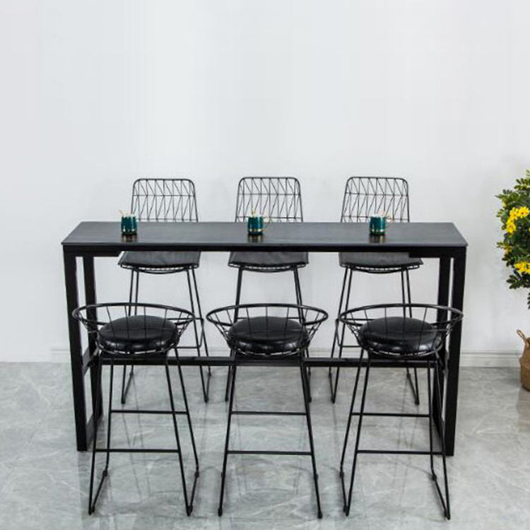 Glam Living Room Counter Set 1/2/3/4/7 Pieces Rectangle Trestle Bar Pub Table Set Clearhalo 'Bar Furniture' 'furn' 'furn_home_bar_bar_sets' 'Furniture' 'Home Bars & Bar Sets' 'home_bar_bar_sets' 'Kitchen & Dining Furniture' 5945002