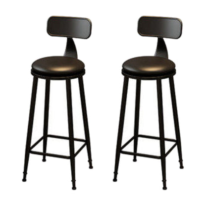 Modern Solid Wood Counter Height Set 1/2/4/7 Pieces Indoor Natural Counter Set Black 30"H Stools (Set of 2) Clearhalo 'Bar Furniture' 'furn' 'furn_home_bar_bar_sets' 'Furniture' 'Home Bars & Bar Sets' 'home_bar_bar_sets' 'Kitchen & Dining Furniture' 5945035