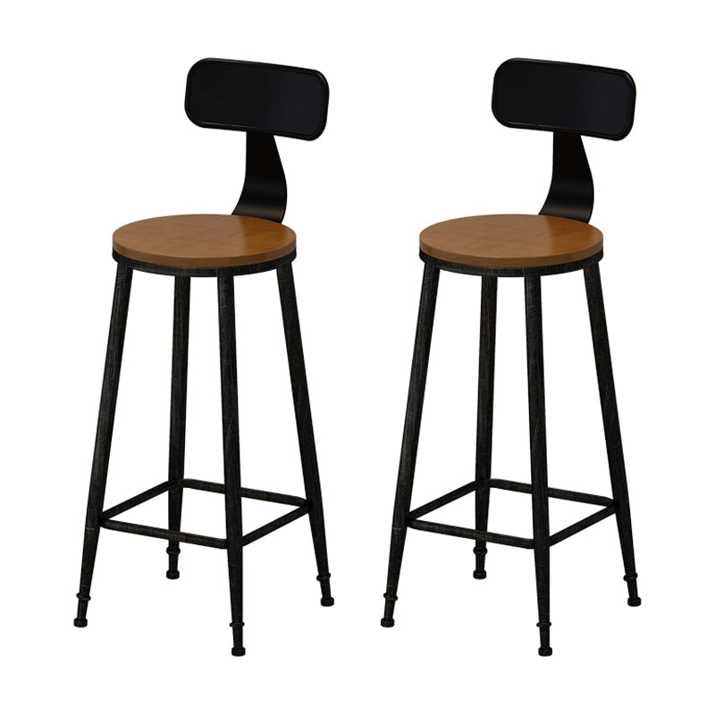 Modern Solid Wood Counter Height Set 1/2/4/7 Pieces Indoor Natural Counter Set Brown 30"H Stools (Set of 2) Clearhalo 'Bar Furniture' 'furn' 'furn_home_bar_bar_sets' 'Furniture' 'Home Bars & Bar Sets' 'home_bar_bar_sets' 'Kitchen & Dining Furniture' 5945038