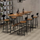 Modern Solid Wood Counter Height Set 1/2/4/7 Pieces Indoor Natural Counter Set 7 Pieces: Table, 6 Brown Stools Clearhalo 'Bar Furniture' 'furn' 'furn_home_bar_bar_sets' 'Furniture' 'Home Bars & Bar Sets' 'home_bar_bar_sets' 'Kitchen & Dining Furniture' 5945039
