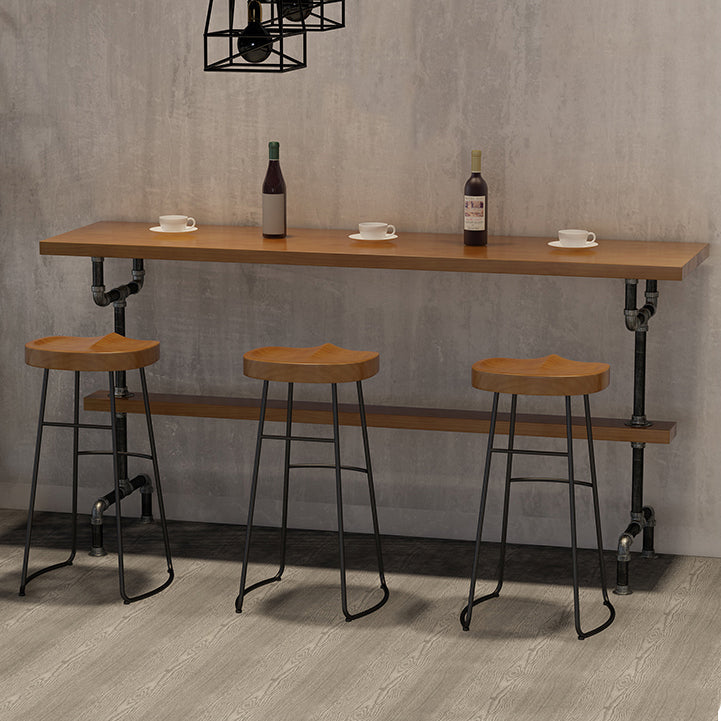 Modern Solid Wood Counter Height Set 1/2/4/7 Pieces Indoor Natural Counter Set Clearhalo 'Bar Furniture' 'furn' 'furn_home_bar_bar_sets' 'Furniture' 'Home Bars & Bar Sets' 'home_bar_bar_sets' 'Kitchen & Dining Furniture' 5945044
