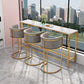 White Marble Bar Table Set 1/4 Pcs Upholstered Bar Stool for Living Room Clearhalo 'Bar Furniture' 'furn' 'furn_home_bar_bar_sets' 'Furniture' 'Home Bars & Bar Sets' 'home_bar_bar_sets' 'Kitchen & Dining Furniture' 5945065