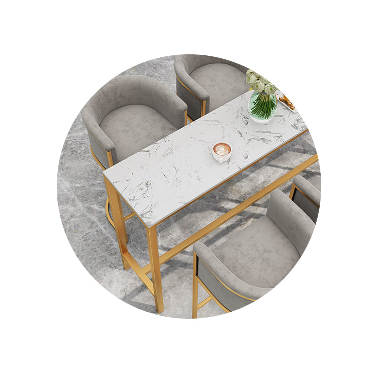 White Marble Bar Table Set 1/4 Pcs Upholstered Bar Stool for Living Room Clearhalo 'Bar Furniture' 'furn' 'furn_home_bar_bar_sets' 'Furniture' 'Home Bars & Bar Sets' 'home_bar_bar_sets' 'Kitchen & Dining Furniture' 5945067