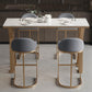 Glam Bar Table Set 1/2/5 Pieces Rectangle Bar Table with Metal High Stools for Kitchen Clearhalo 'Bar Furniture' 'furn' 'furn_home_bar_bar_sets' 'Furniture' 'Home Bars & Bar Sets' 'home_bar_bar_sets' 'Kitchen & Dining Furniture' 5945094