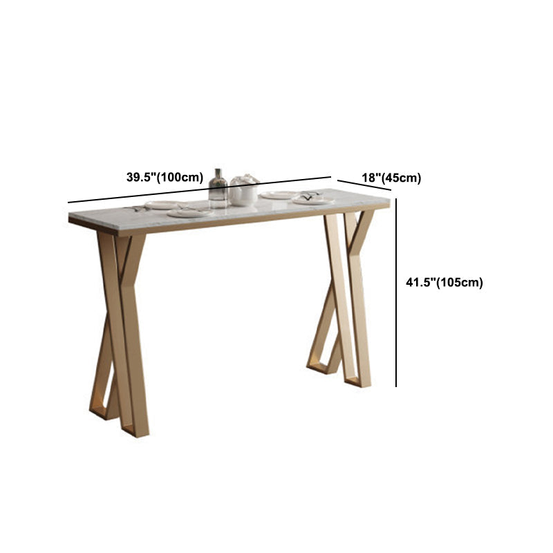 Glam Bar Table Set 1/2/5 Pieces Rectangle Bar Table with Metal High Stools for Kitchen Clearhalo 'Bar Furniture' 'furn' 'furn_home_bar_bar_sets' 'Furniture' 'Home Bars & Bar Sets' 'home_bar_bar_sets' 'Kitchen & Dining Furniture' 5945096