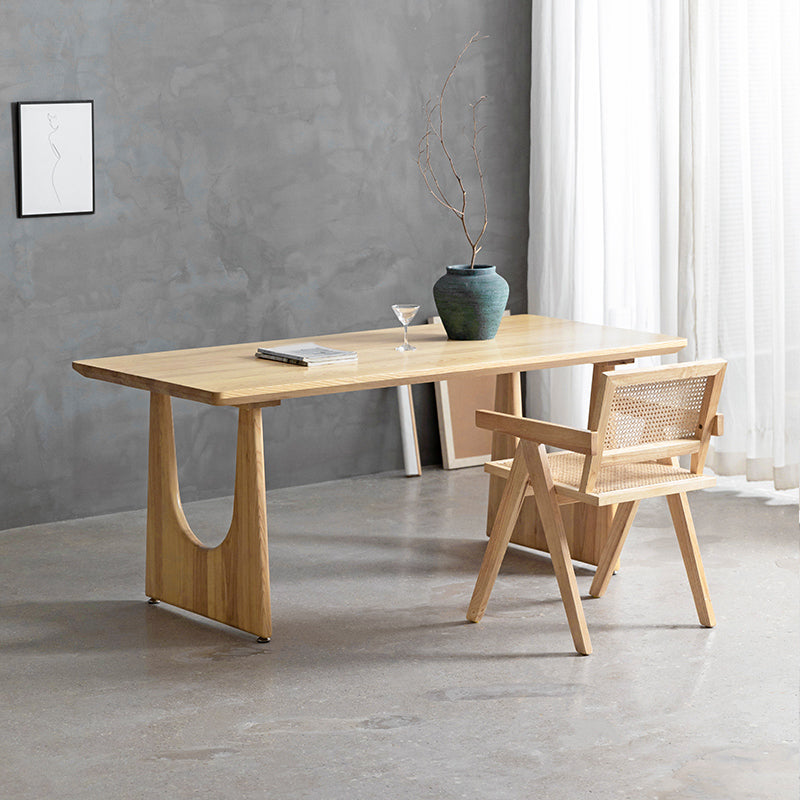 Industrial 1/2/4/5/6 Pieces Rectangle Dining Solid Wood Dining Room Table with Chairs 2 Pieces: Table, 1 Chair Clearhalo 'Dining Room Sets' 'Dining Tables & Seating' 'dining_room_set' 'furn' 'furn_dining_room_set' 'Furniture' 'Kitchen & Dining Furniture' 5945140