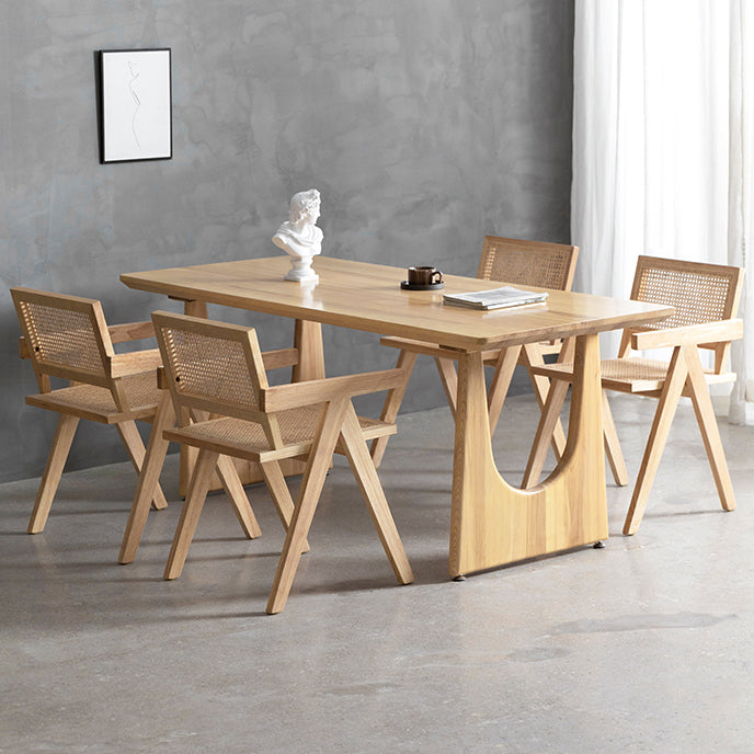Industrial 1/2/4/5/6 Pieces Rectangle Dining Solid Wood Dining Room Table with Chairs Clearhalo 'Dining Room Sets' 'Dining Tables & Seating' 'dining_room_set' 'furn' 'furn_dining_room_set' 'Furniture' 'Kitchen & Dining Furniture' 5945153