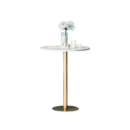 Glam Fintered Stone Dining Set Round 1/2/3/5 Pièces Pièces Ensemble de restauration pour un usage domestique