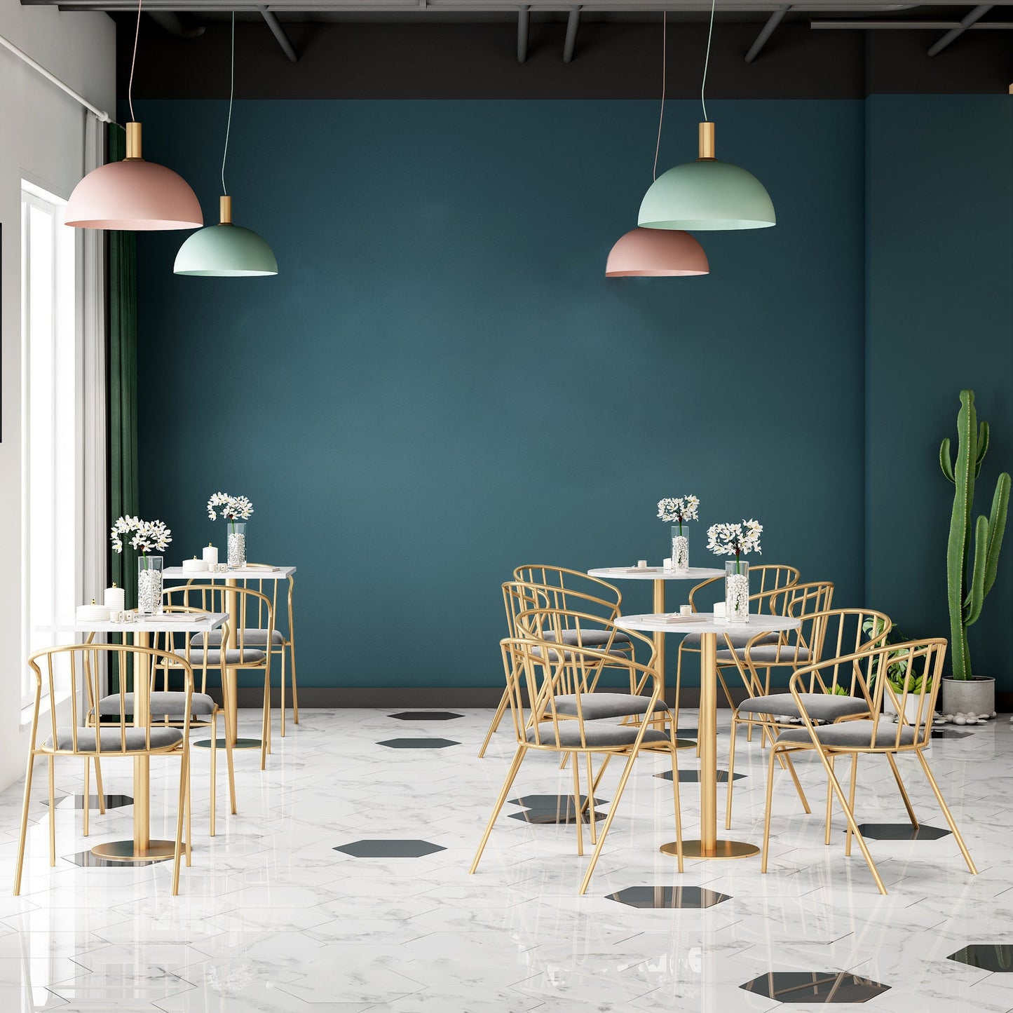 Glam Fintered Stone Dining Set Round 1/2/3/5 Pièces Pièces Ensemble de restauration pour un usage domestique