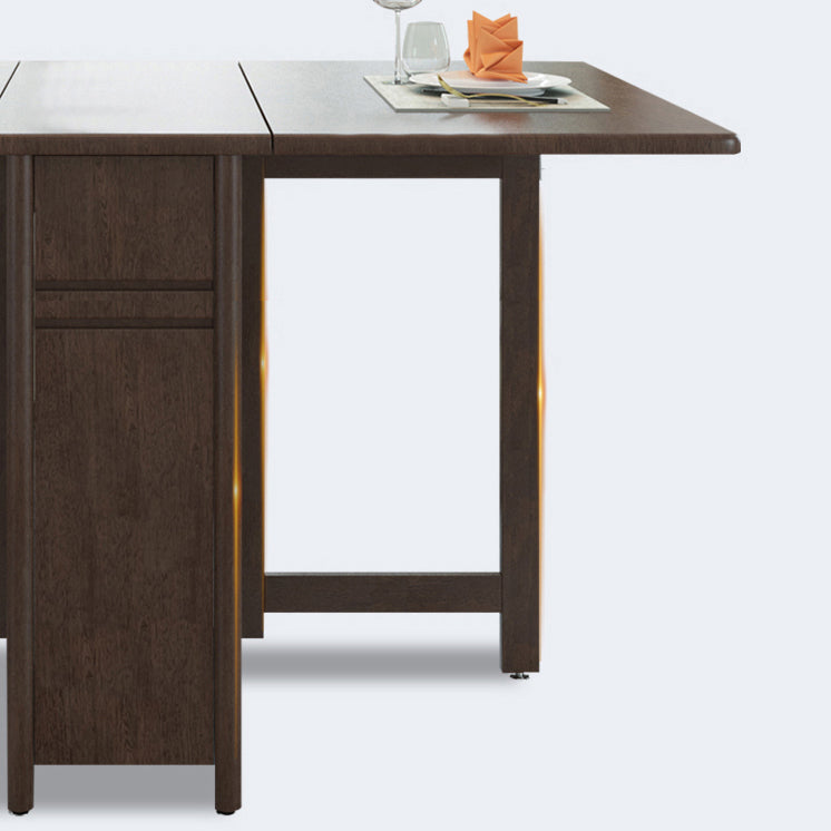 Modern Dining Set 1/2 Pcs Solid Wood Dining Table with Drop Leaf Clearhalo 'Dining Room Sets' 'Dining Tables & Seating' 'dining_room_set' 'furn' 'furn_dining_room_set' 'Furniture' 'Kitchen & Dining Furniture' 5945181