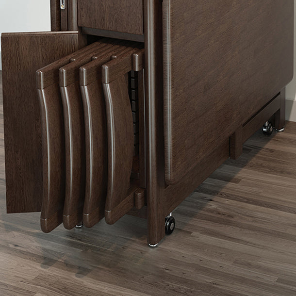 Modern Dining Set 1/2 Pcs Solid Wood Dining Table with Drop Leaf Clearhalo 'Dining Room Sets' 'Dining Tables & Seating' 'dining_room_set' 'furn' 'furn_dining_room_set' 'Furniture' 'Kitchen & Dining Furniture' 5945184