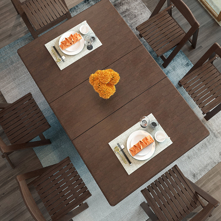 Modern Dining Set 1/2 Pcs Solid Wood Dining Table with Drop Leaf Clearhalo 'Dining Room Sets' 'Dining Tables & Seating' 'dining_room_set' 'furn' 'furn_dining_room_set' 'Furniture' 'Kitchen & Dining Furniture' 5945185