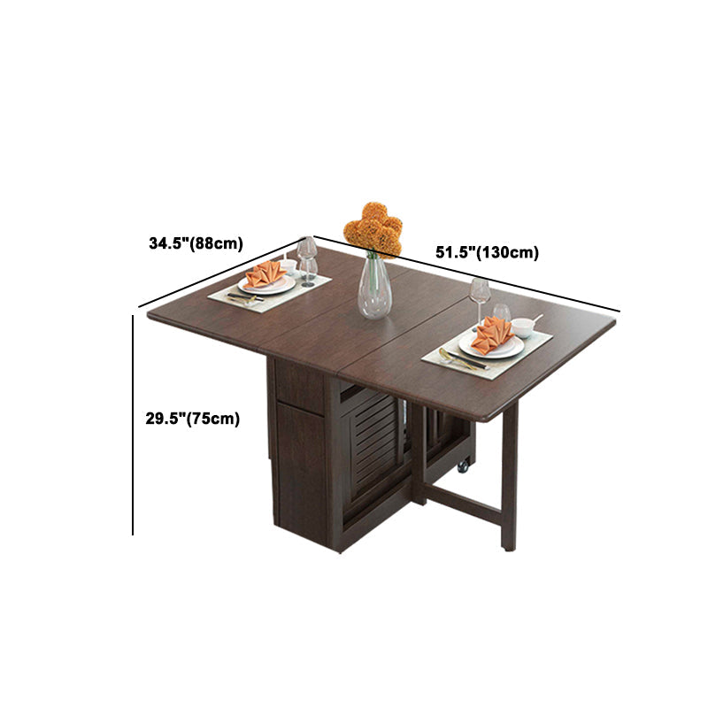 Modern Dining Set 1/2 Pcs Solid Wood Dining Table with Drop Leaf Clearhalo 'Dining Room Sets' 'Dining Tables & Seating' 'dining_room_set' 'furn' 'furn_dining_room_set' 'Furniture' 'Kitchen & Dining Furniture' 5945186