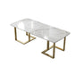 Contemporary Style Rectangle Table Set 1/2/7 Pieces Dining Set for Home White 94"L x 35"W Clearhalo 'Dining Room Sets' 'Dining Tables & Seating' 'dining_room_set' 'furn' 'furn_dining_room_set' 'Furniture' 'Kitchen & Dining Furniture' 5945189