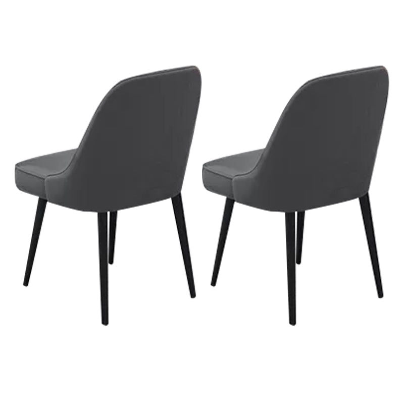 Contemporary Style Rectangle Table Set 1/2/7 Pieces Dining Set for Home 2 Dark Grey Chairs Clearhalo 'Dining Room Sets' 'Dining Tables & Seating' 'dining_room_set' 'furn' 'furn_dining_room_set' 'Furniture' 'Kitchen & Dining Furniture' 5945192