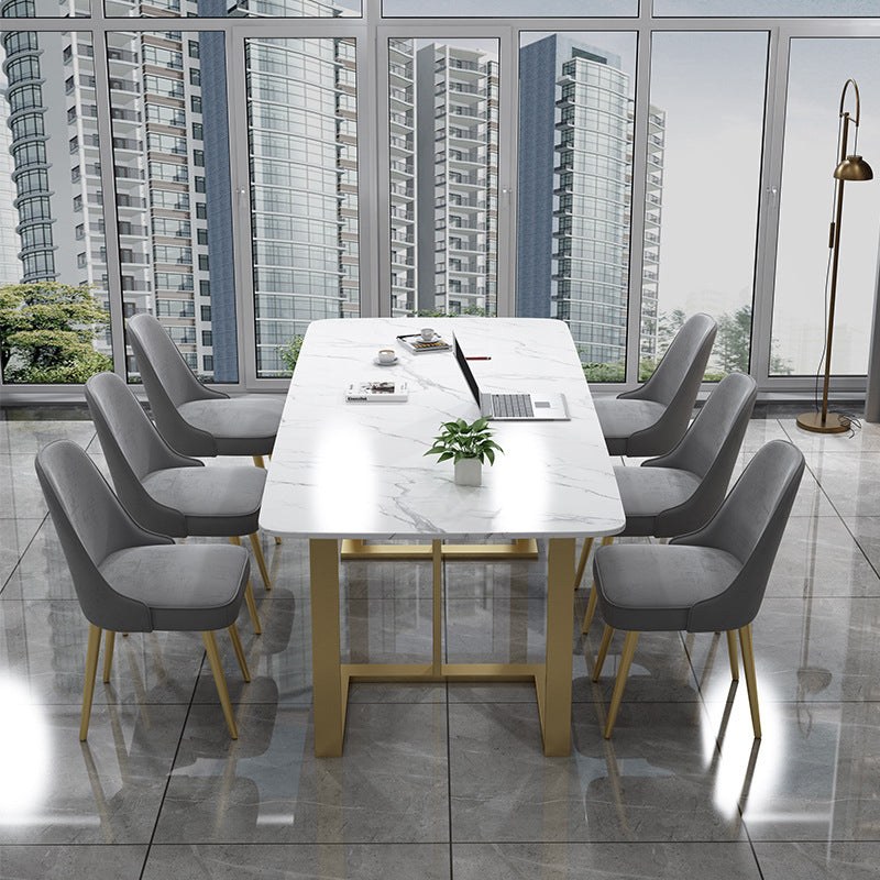Contemporary Style Rectangle Table Set 1/2/7 Pieces Dining Set for Home Clearhalo 'Dining Room Sets' 'Dining Tables & Seating' 'dining_room_set' 'furn' 'furn_dining_room_set' 'Furniture' 'Kitchen & Dining Furniture' 5945194