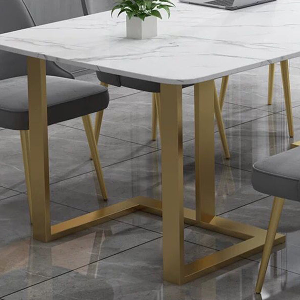 Contemporary Style Rectangle Table Set 1/2/7 Pieces Dining Set for Home Clearhalo 'Dining Room Sets' 'Dining Tables & Seating' 'dining_room_set' 'furn' 'furn_dining_room_set' 'Furniture' 'Kitchen & Dining Furniture' 5945197