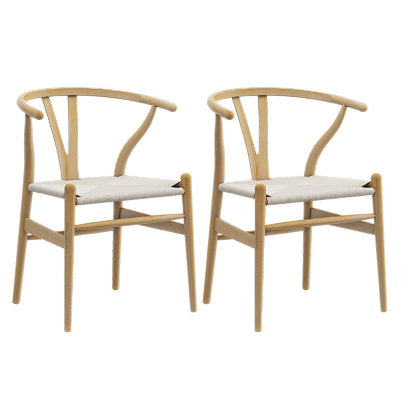 Pièces de 1/2 pièces modernes Ensemble de restauration Rectangle Table de salle à manger en bois massif avec chaises