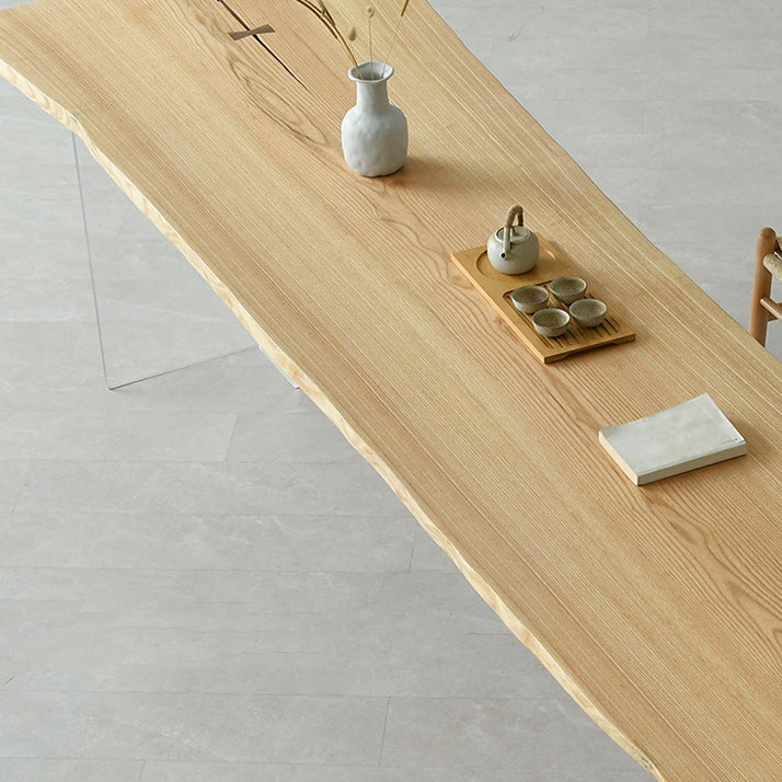 Pièces de 1/2 pièces modernes Ensemble de restauration Rectangle Table de salle à manger en bois massif avec chaises