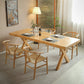 Ensemble de restauration en bois massif 1/2/5 PCS Table à manger rectangle avec chaises Windsor