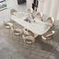 Nordic 1/4/5/7/9 Pieces Rectangle Dining Set Sintered Stone Top Dinette Table Set