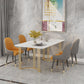 Stone Top Dining Set 1/2/5/6 PCS Moderne eetkamerstoelen met gestoffeerd