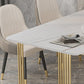 Stone Top Dining Set 1/2/5/6 PCS Moderne eetkamerstoelen met gestoffeerd