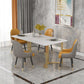 Stone Top Dining Set 1/2/5/6 PCS Moderne eetkamerstoelen met gestoffeerd