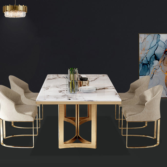 Contemporary Style Rectangle Table Set 1/2/3/5/7 Pieces Dining Set for Home