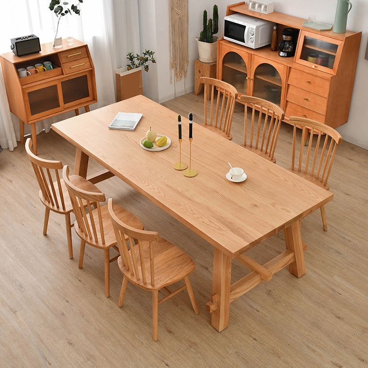 Modern Dining Set 1/2/5/7 Pcs Solid Wood Dining Table and Chairs Clearhalo 'Dining Room Sets' 'Dining Tables & Seating' 'dining_room_set' 'furn' 'furn_dining_room_set' 'Furniture' 'Kitchen & Dining Furniture' 5945417