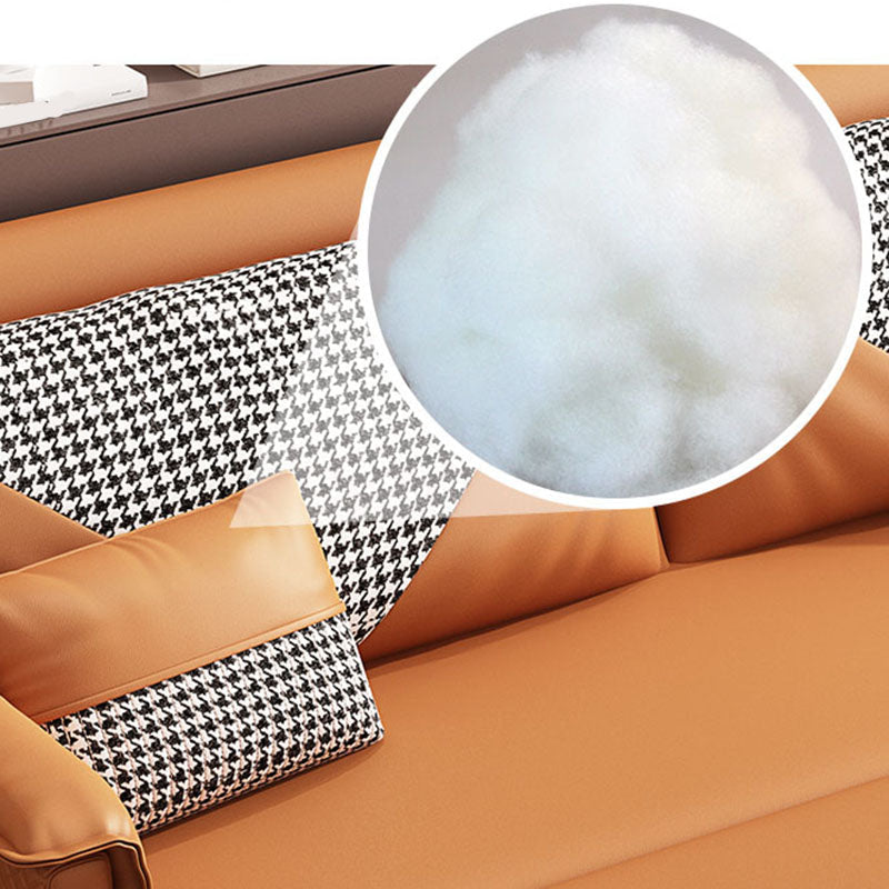 Modern Pillow Top Arm Sofa Bed Faux Leather Sofa with Storage Clearhalo 'furn' 'furn_sofas' 'Furniture' 'Living Room Furniture' 'Sofa' 'sofas' 5945446