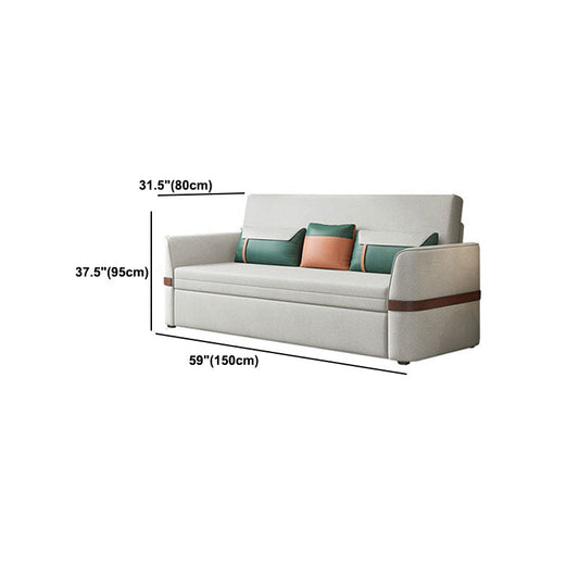 Fleckbeständiges Sofa Bett grau ausgestattete Armsofa mit 3 Kissen