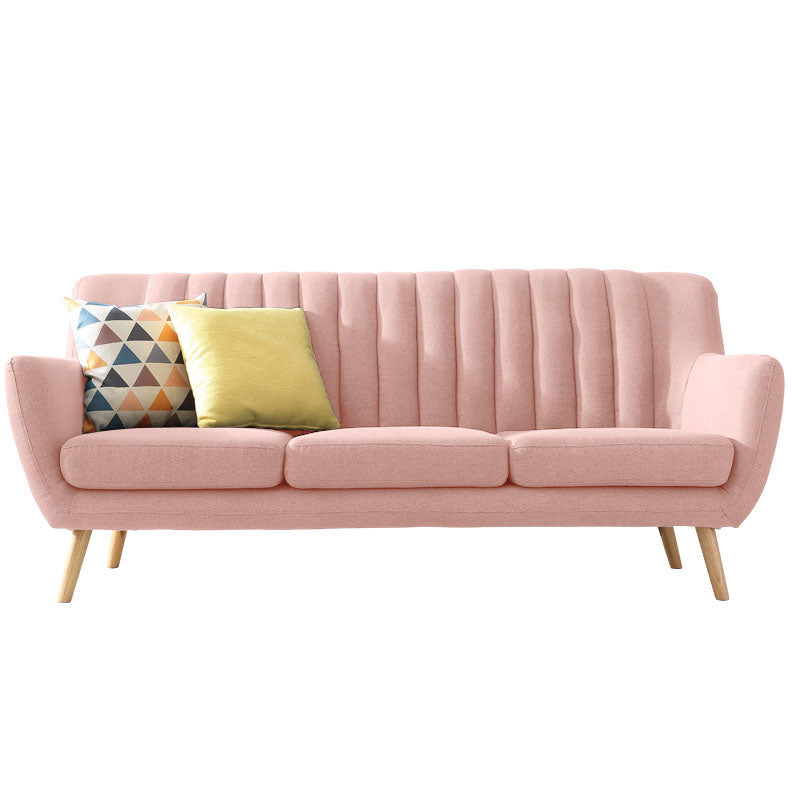 Sofá de tela con almohada cosida y brazo acampanado para la sala de estar