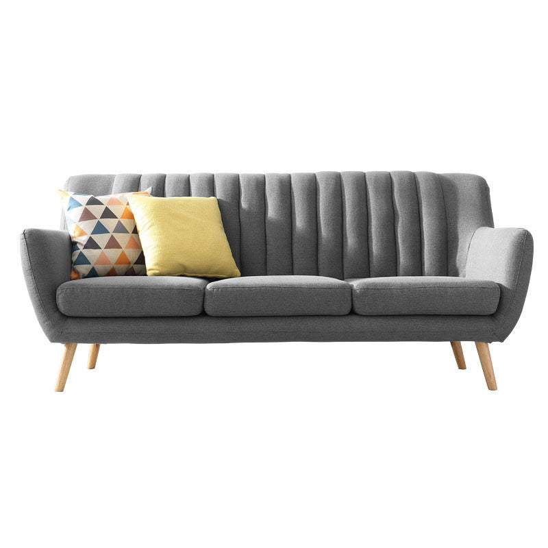 Sofá de tela con almohada cosida y brazo acampanado para la sala de estar