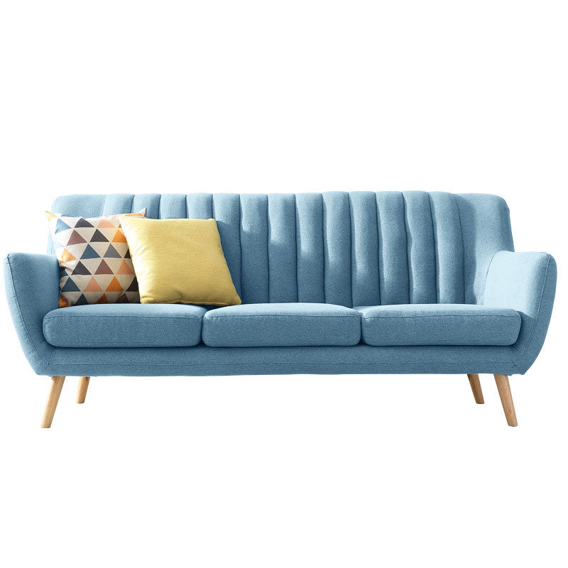 Sofá de tela con almohada cosida y brazo acampanado para la sala de estar