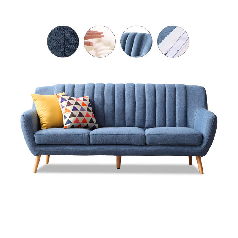 Sofá de tela con almohada cosida y brazo acampanado para la sala de estar