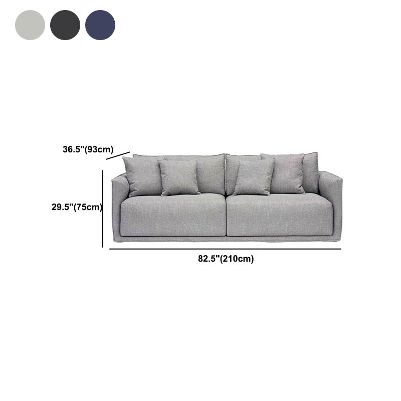 Linnen bank 36.61 "D x 29.53" H vierkante armbank voor woonkamer